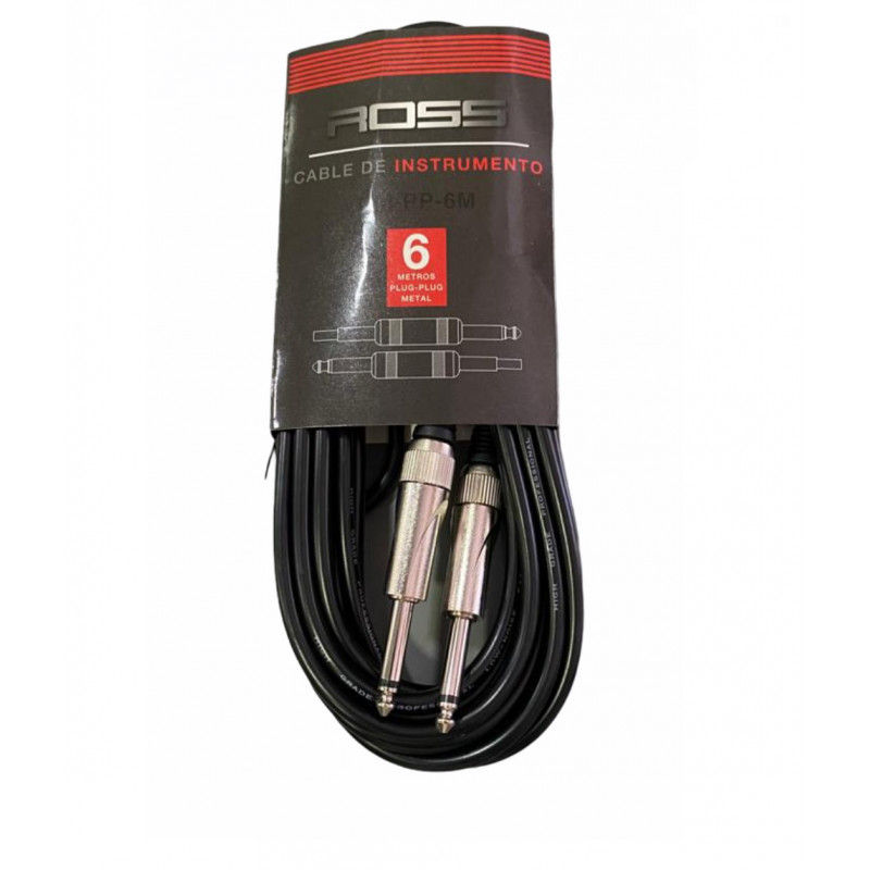 Cable de Instrumento Ross - Plug-Plug - 6 Metros