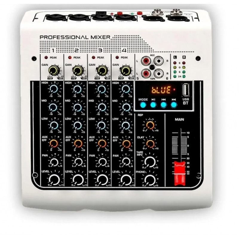 Mixer Ross - Mx400 - 4 Canales - Bluetooth/Usb