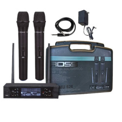 Microfono Inalambrico Uhf Doble De Mano Ross Mu-626