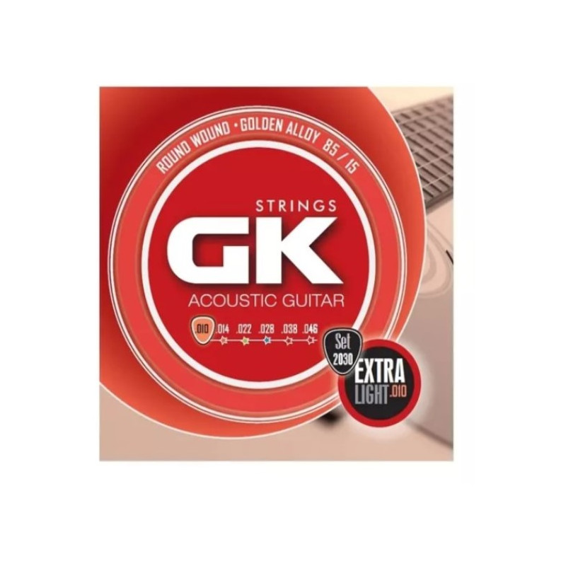 Encordado Guitarra Acustica Gk - Bronze 85/15