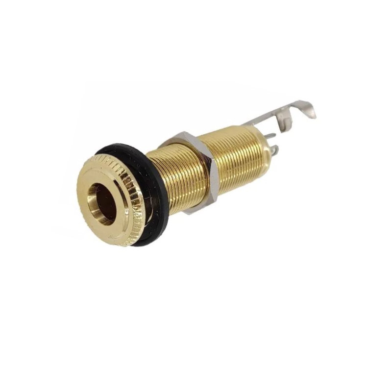 Jack Tubular 6.5 Mm Para Guitarra  O Bajo Dorado