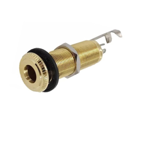 Jack Tubular 6.5 Mm Para Guitarra  O Bajo Dorado