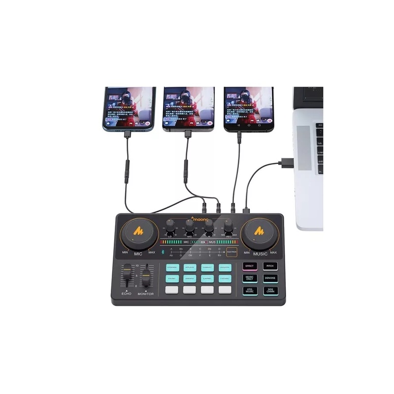 Mezclador Multicanal Podcast Maono AM200 2 Canales