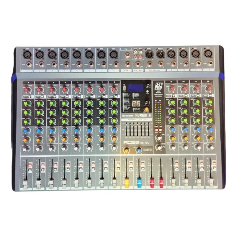 Mixer 12 Canales Ross  - Es-12u Bluetooth