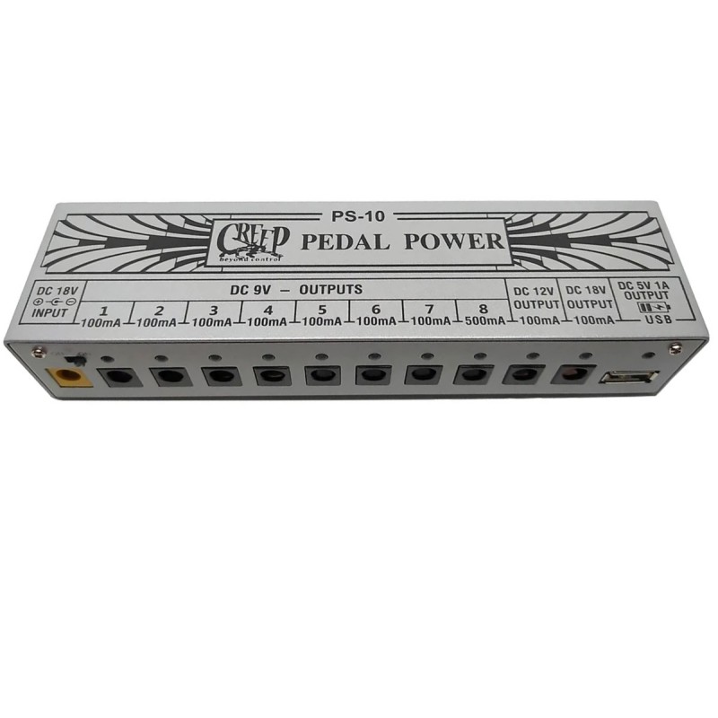 Fuente Para Pedales Creep Ps-10 10 Salidas + Usb