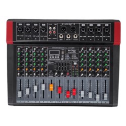 Mixer Potenciada Hugel 8 Canales Fx Bt