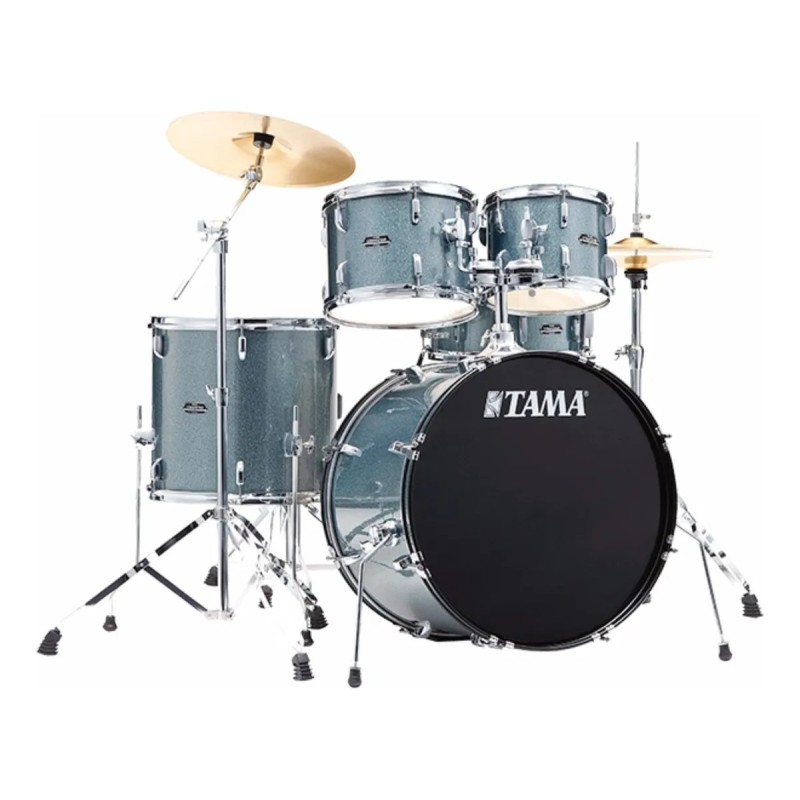 Batería Tama Stagestar 5 Cuerpos Platos Fierros Cosmic Silver