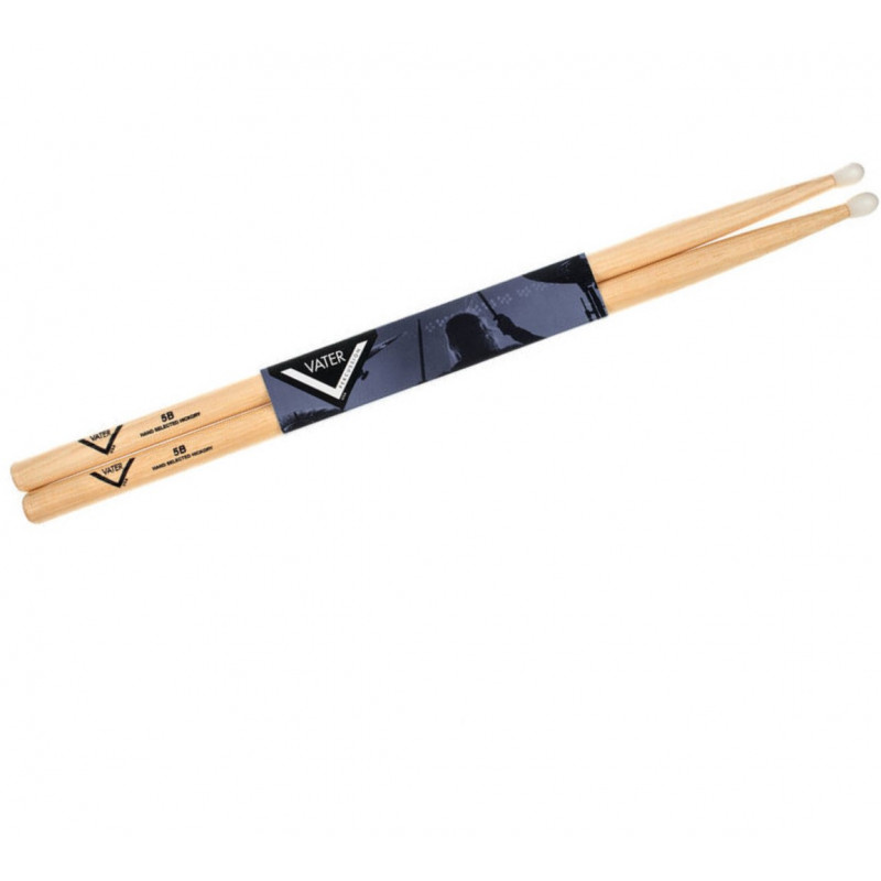 Palillos Vater - Vh5bn - 5b Punta Nylon Hickory